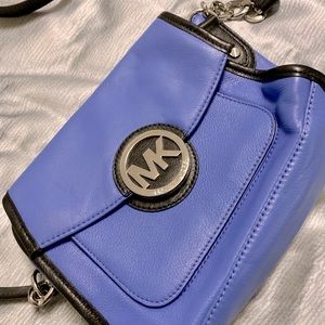 Michael Kors Signature purse Blue Silver Logo